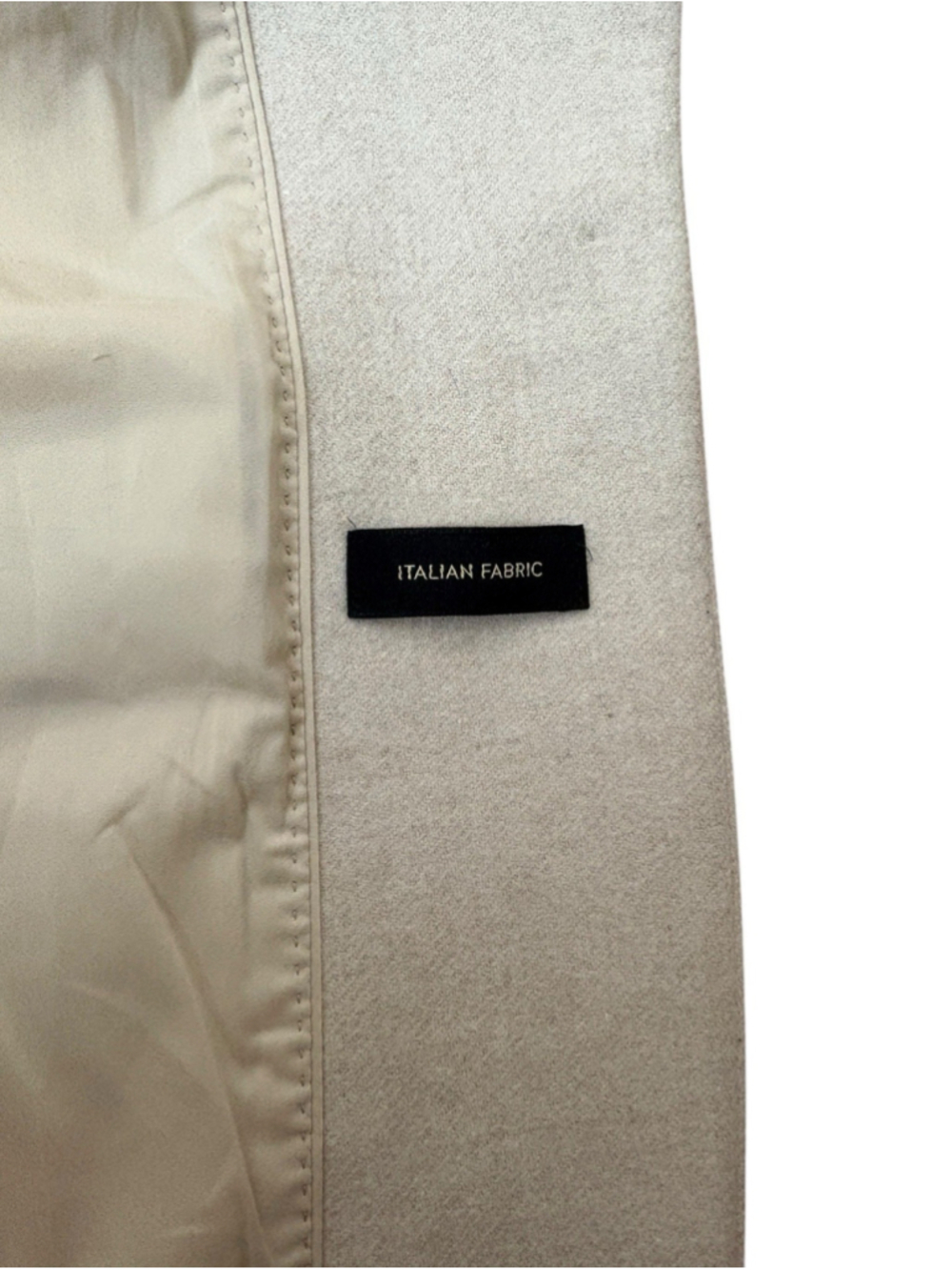 Massimo Dutti Blazer Jacket Women's US 6 Beige Wool Italian Fabric Quiet Luxury - Picture 10 of 12